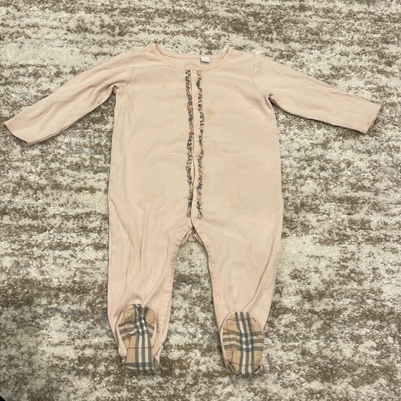 Burberry Other - Burberry Baby Girls Infant One Piece Bodysuit Coverall Romper Pajama 12M